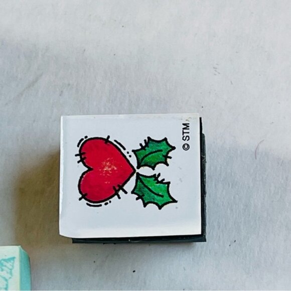 Mini Stamps Assorted 10 Pieces Duck Pooh Piggy Heart Shell Heart Gift Stamping - Picture 4 of 13